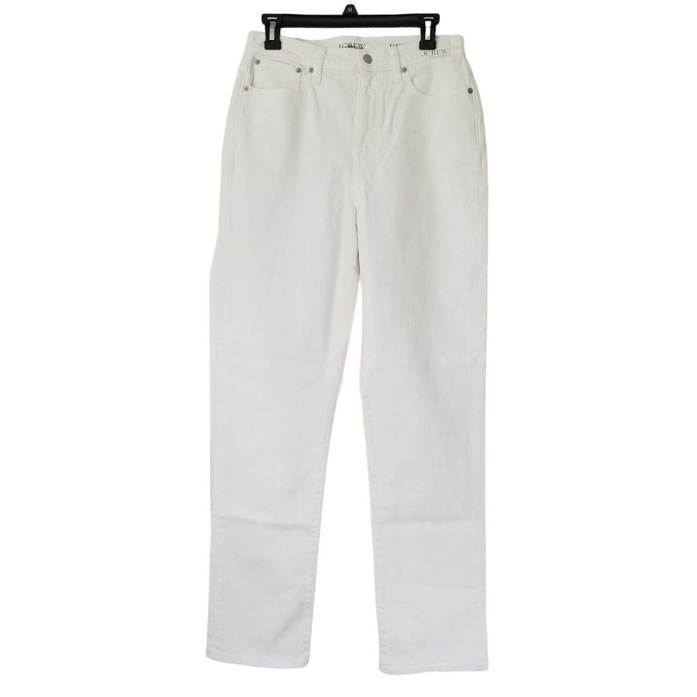FLAW - J. Crew Classic Straight Jeans Size 27 White NWD $148 BX975
